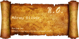 Mérey Olivér névjegykártya